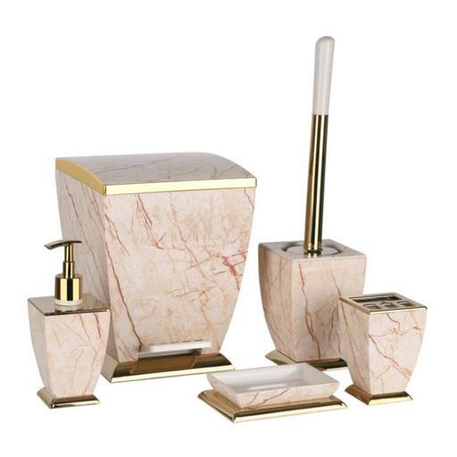 ست سرویس بهداشتی 5 پارچه هارمونی مدل آوا طرح سنگ